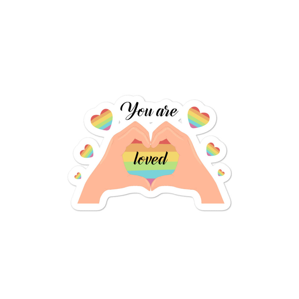 You Are Loved Bubble-free stickers