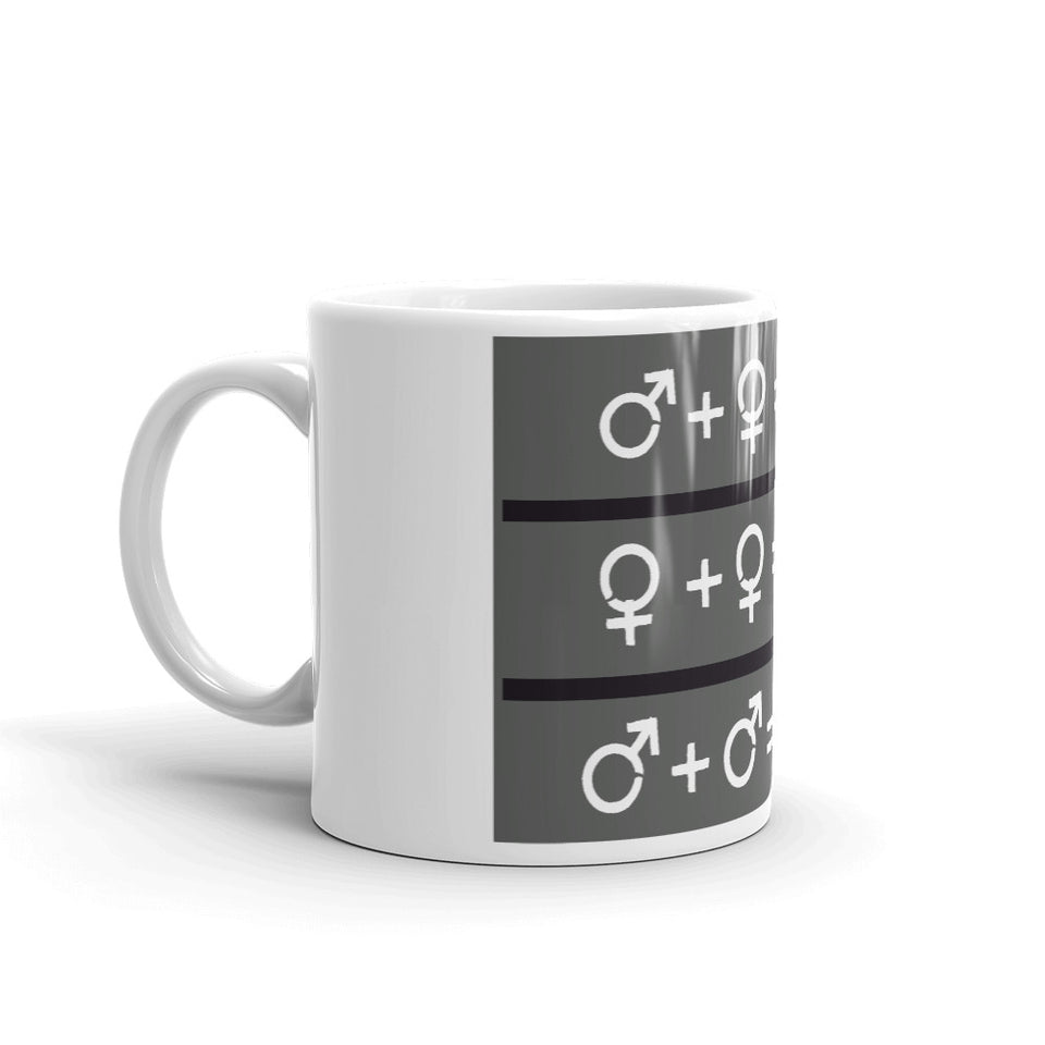 Gay Straight Math Equation Mug