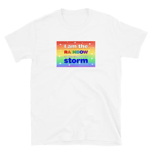 I am the rainbow at the end of her storm Short-Sleeve Unisex T-Shirt