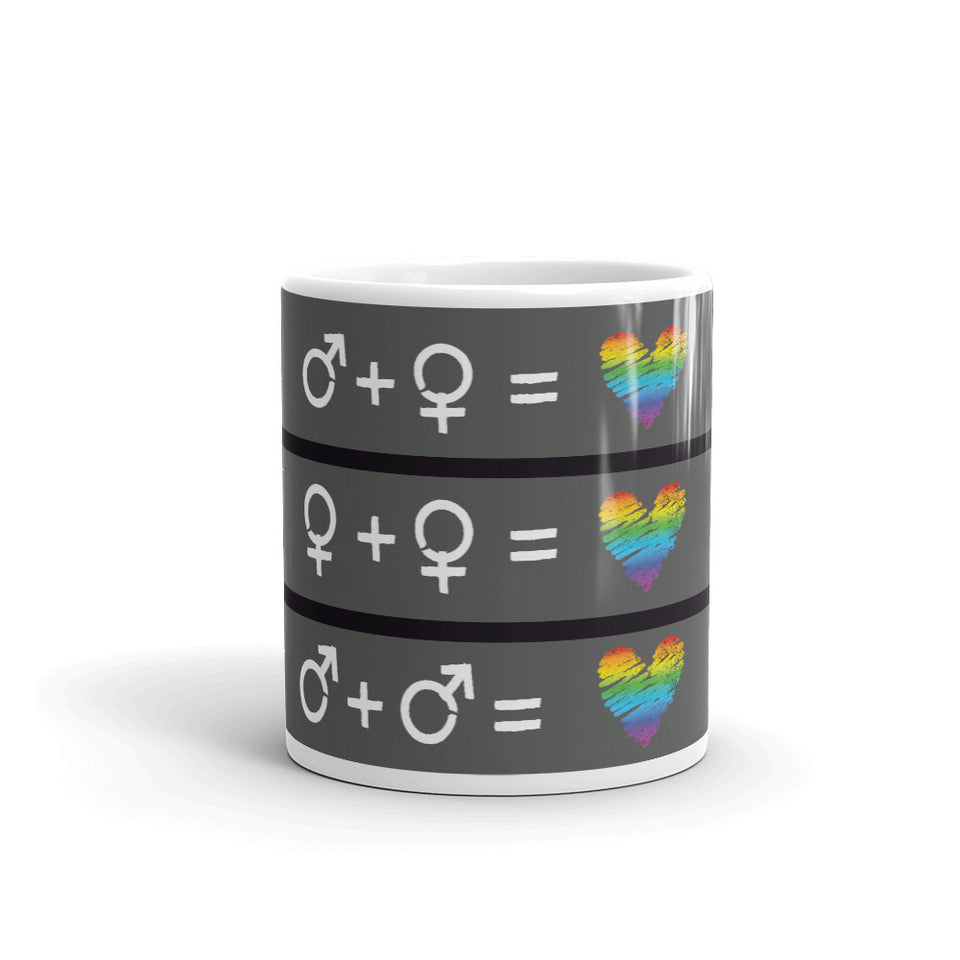 Gay Straight Math Equation Mug