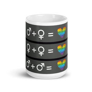 Gay Straight Math Equation Mug