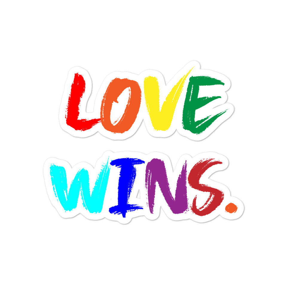 Love Wins Bubble-free stickers