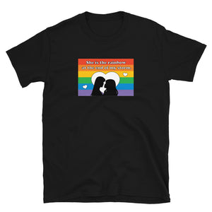 She is the rainbow at the end of my storm Short-Sleeve Unisex T-Shirt