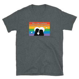 She is the rainbow at the end of my storm Short-Sleeve Unisex T-Shirt